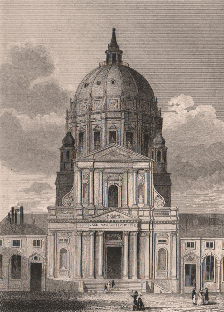 PARIS. Val de Grace. BICKNELL 1845 old antique vintage print picture